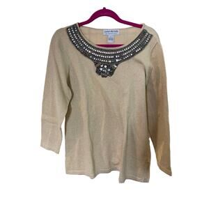 Lauren Michelle Embellished Top Women's Sz XL